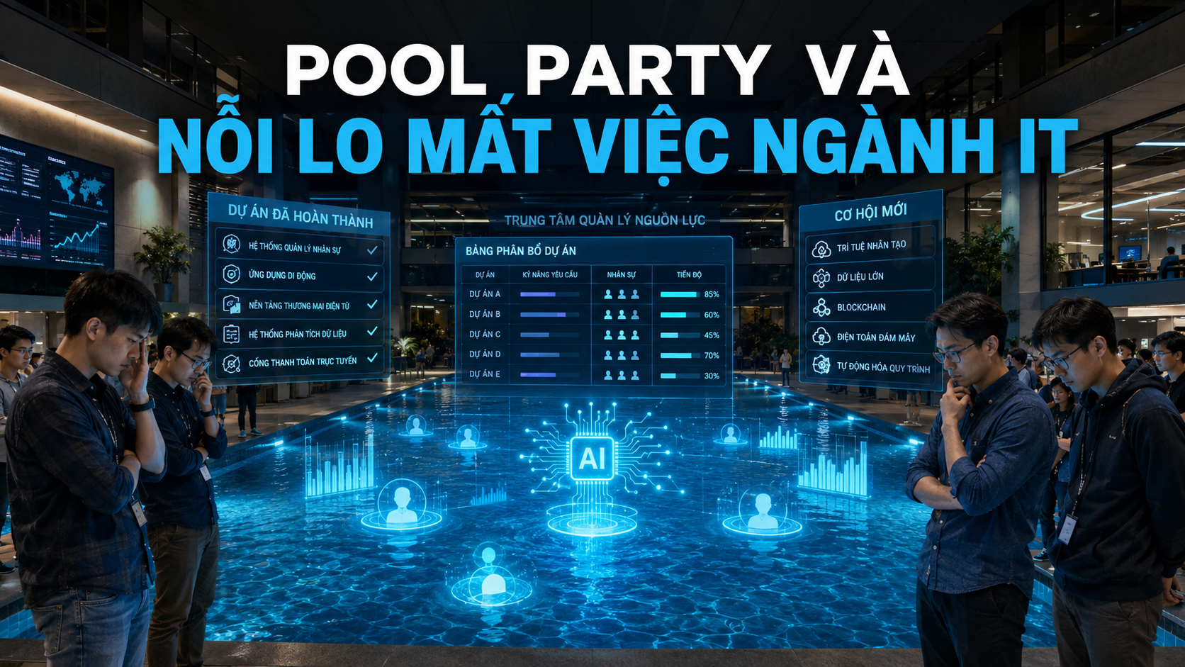 Pool party và nỗi lo mất việc ngành IT